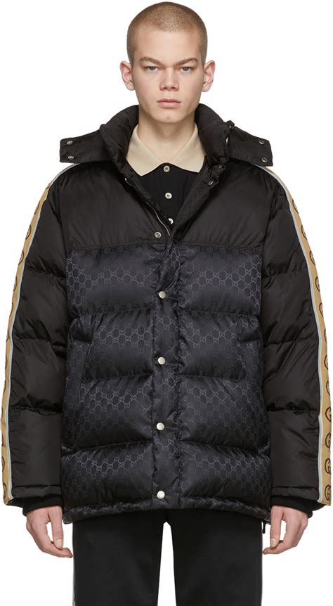 men's gucci bubble coat|Gucci padded bomber jacket.